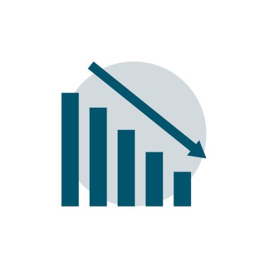 iş grafiği ikon vektör illüstrasyonu 