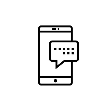 akıllı telefon simgesi basit vektör illüstrasyonu