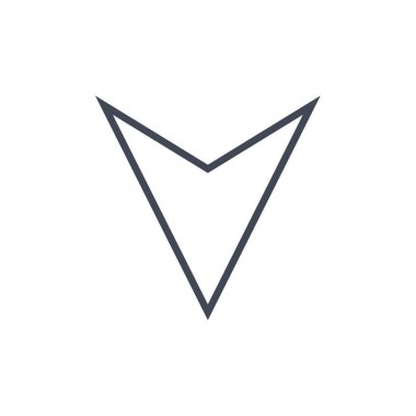 Basit geometrik ok simgesi - vektör illüstrasyonu 