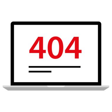404 hatası, internet sayfası simgesi. düz vektör 