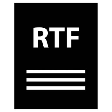 rtf dosya biçimi simgesi, vektör illüstrasyonu basit tasarım