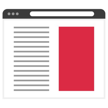 İnternet sitesi. Web simgesi basit illüstrasyon