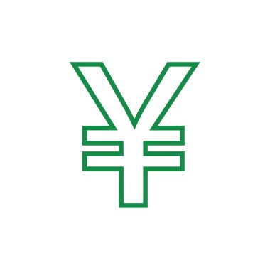 yen simgesi. Beyaz arkaplandaki izole vektör. düz vektör sembolü tasarımı 