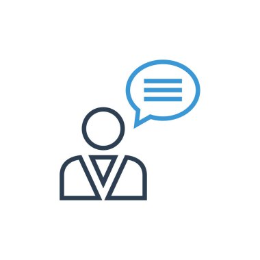 Sohbet simgesi, vektör çizimi 