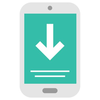 akıllı telefon simgesi basit vektör illüstrasyonu