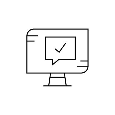 Metin Mesajlaşması basit bir simge vektör illüstrasyonu  