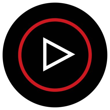 Oynayın. Web simgesi basit illüstrasyon