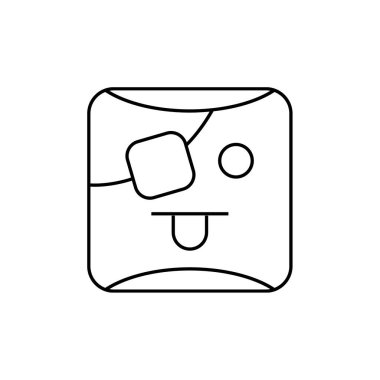 emoji, yüz ifadesi sembolü, simge simgesi, vektör illüstrasyonu
