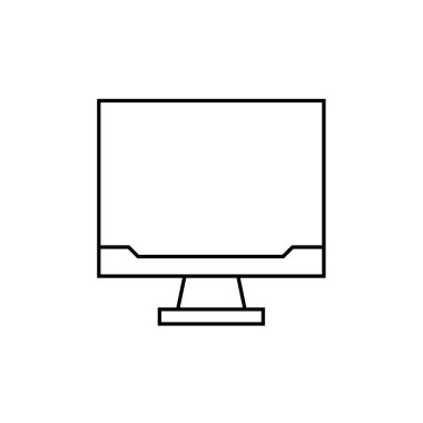 Bilgisayar monitörü simgesi. vektör illüstrasyonu