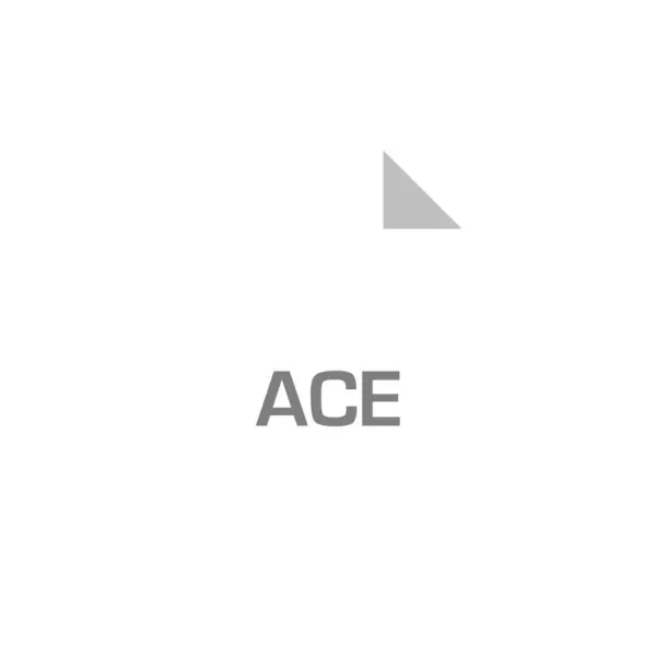 Ace Format Pliku Ikona Wektor Ilustracja Prosta Konstrukcja — Wektor stockowy