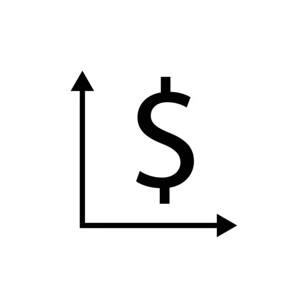 Dollar Vector Icon Dollar Icon Isolated White — Stock Vector
