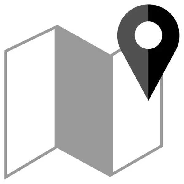 Πλοήγηση Χάρτη Web Εικονίδιο Απλή Απεικόνιση — Διανυσματικό Αρχείο