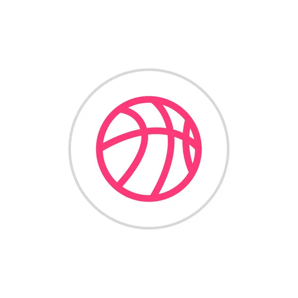 Baloncesto Bola Icono Web Ilustración Simple — Vector de stock