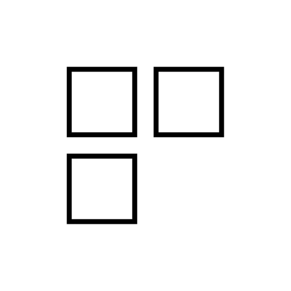 Drei Felder Symbol Vektor Illustration — Stockvektor