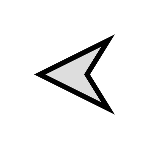 Icono Flecha Izquierda Vector Ilustración — Vector de stock