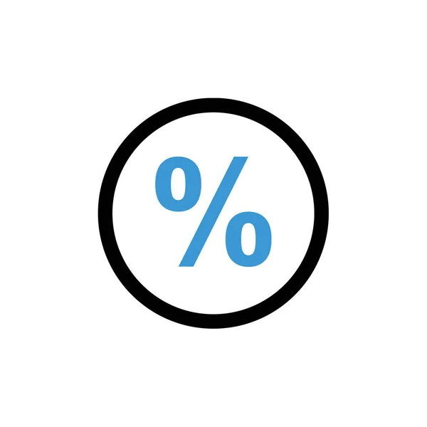 Porcentaje Tasa Icono Vector Ilustración — Vector de stock
