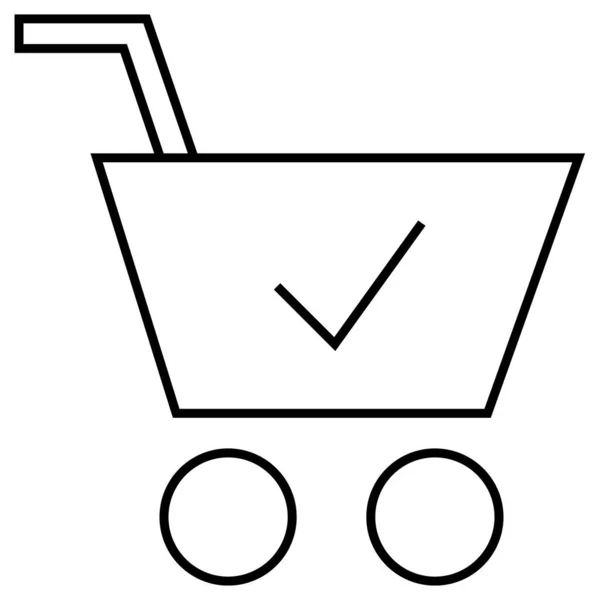 Cart Shopping Online Ikon — Stock vektor