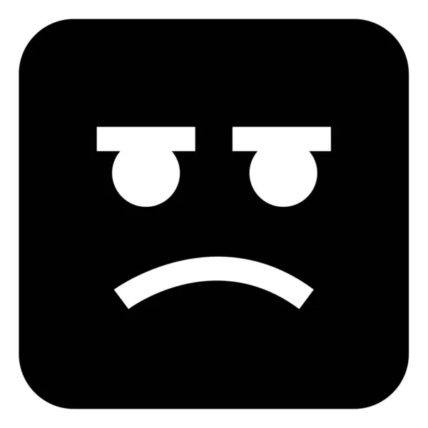 Triste Ícone Linha Emoji Para Web Ilustração Vetorial — Vetor de Stock