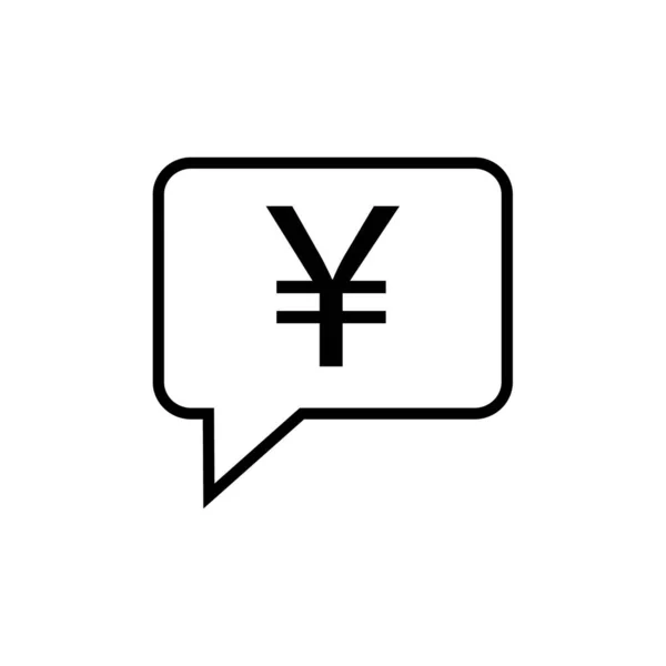 Yenes Icono Vector Ilustración — Vector de stock