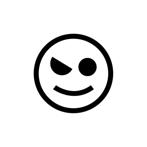 Icône Emoji Expression Visage Symbole Émotion Illustration Vectorielle — Image vectorielle