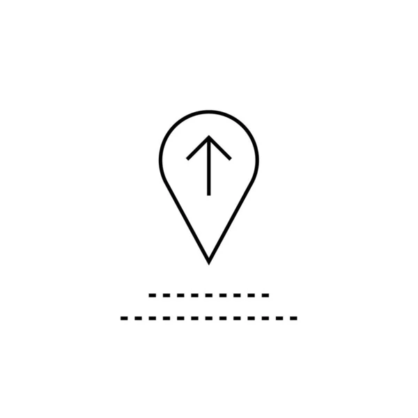 Navigatie Pin Marker Eenvoudig Pictogram Vector Illustratie — Stockvector