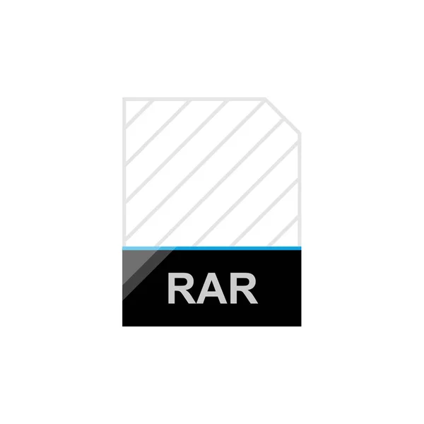 Иконка Формата Rar Векторная Иллюстрация Простой Дизайн — стоковый вектор