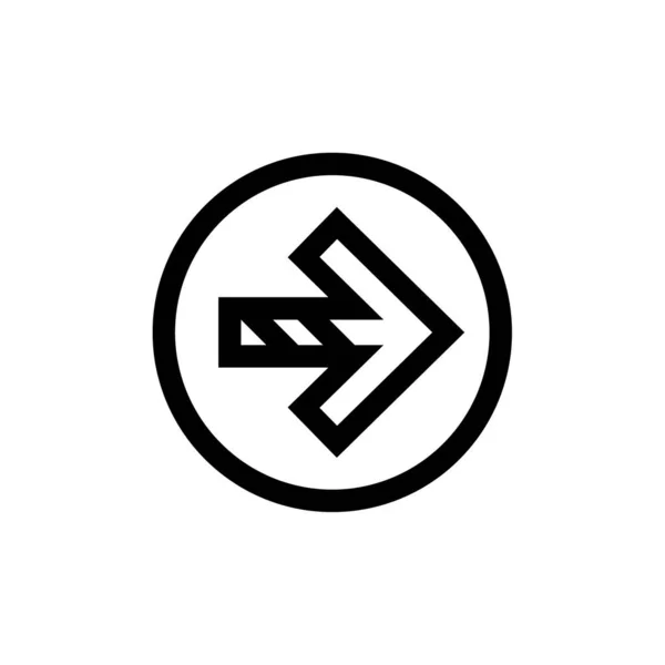 Arrow Web Simple Icon Illustration — Stock Vector