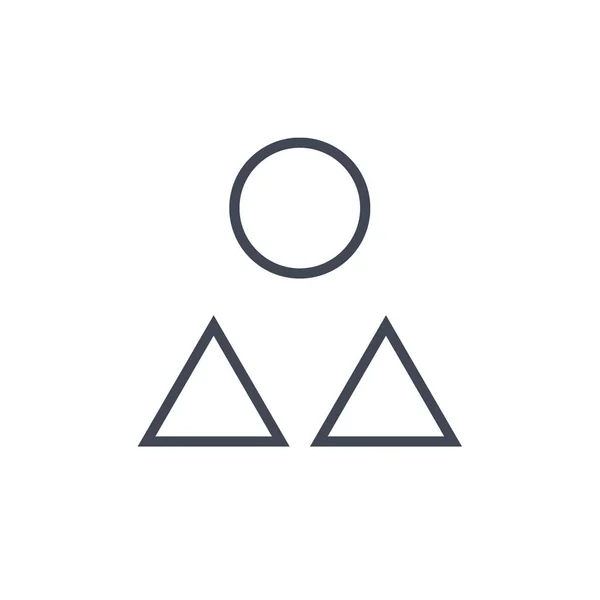 Icône Triangle Illustration Vectorielle Design Simple — Image vectorielle