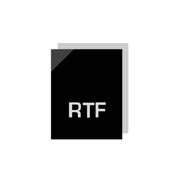 Rtf Εικονίδιο Μορφή Αρχείου Διανυσματική Απεικόνιση Απλό Σχεδιασμό — Διανυσματικό Αρχείο
