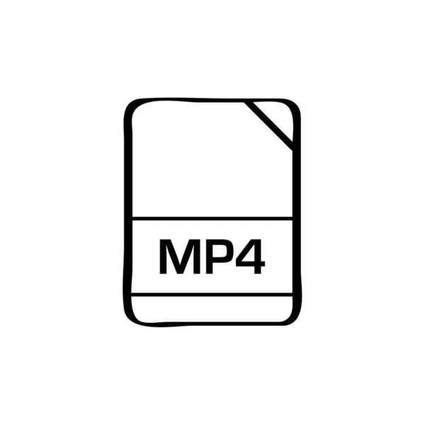 Mp4文件格式图标 矢量图解简单设计 — 图库矢量图片