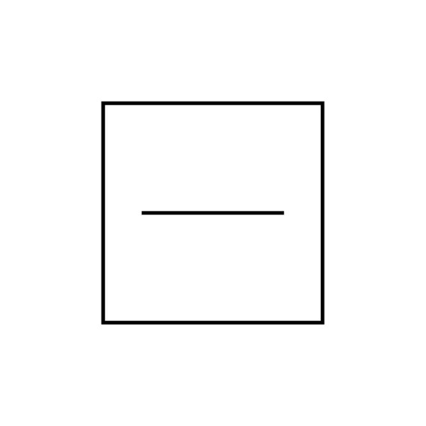 Τετράγωνο Εικονίδιο Πλαισίου Στυλ Γραμμής Λευκό Φόντο Διανυσματική Απεικόνιση — Διανυσματικό Αρχείο
