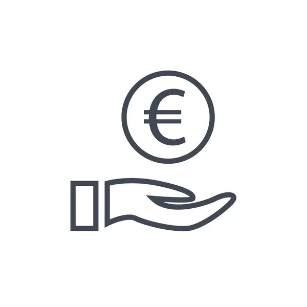 Icône Change Vecteur Devise Euro Symbole Euro Illustration Vectorielle — Image vectorielle