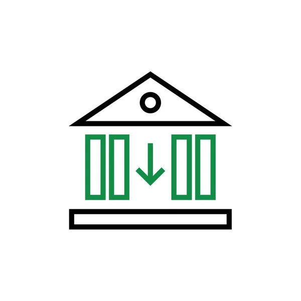 Abbildung Zur Ikone Der Bank — Stockvektor