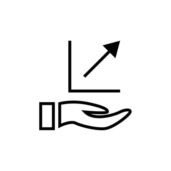 Hand Cursor Icon White Vector Illustration — Stock Vector