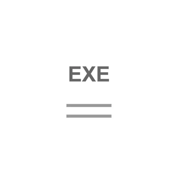 Exe File Icon Vector Illustration Simple Design — Stock Vector