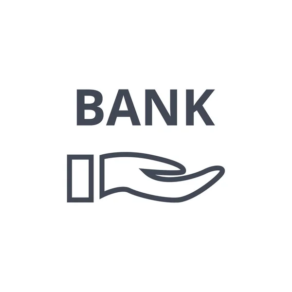 Hand Med Bankskylt Vektor Illustration — Stock vektor