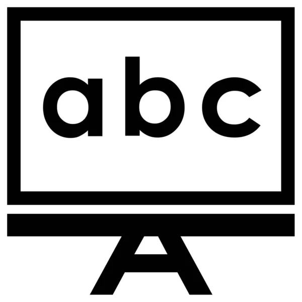 Доска Векторной Иллюстрацией Abc Образования — стоковый вектор