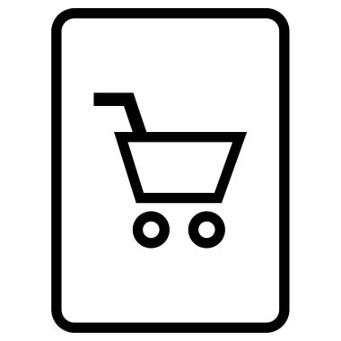 Alışveriş arabası. Basit resimleme