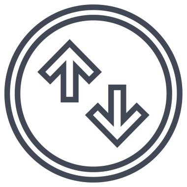 Modern ok simgesinin vektör illüstrasyonu    