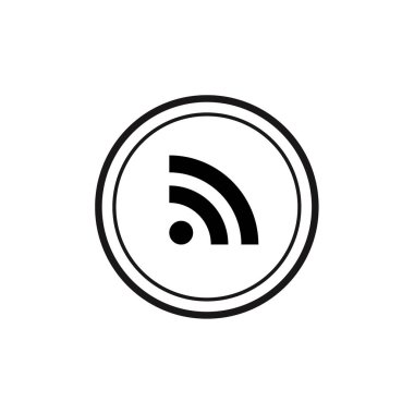  rss sosyal logo simgesi vektör illüstrasyonu