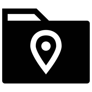 Navigasyon iğne işareti basit simge, vektör illüstrasyonu