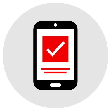 check mark icon. flat design. vector illustration        