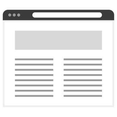 Web sitesi ve uygulama tasarımı için tarayıcı vektör simgesi 