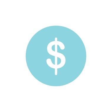 Dolar işareti simgesi, vektör tasarımı 