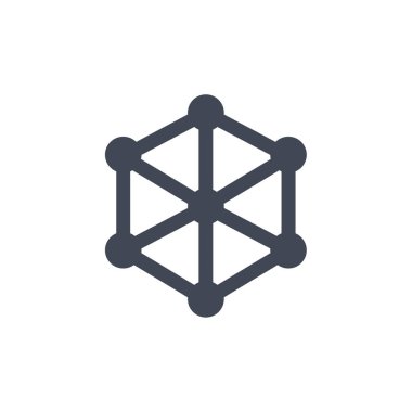 bağlantı küp simgesi, vektör illüstrasyonu 