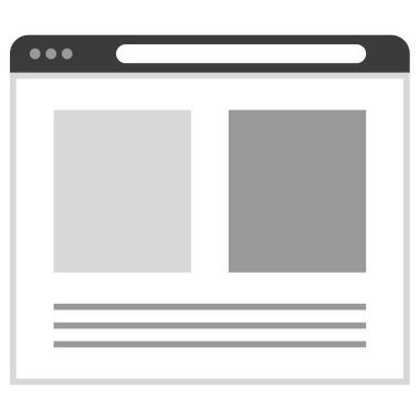 Web sitesi ve uygulama tasarımı için tarayıcı vektör simgesi 