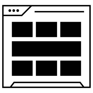 wirefram simgesi vektör illüstrasyonu