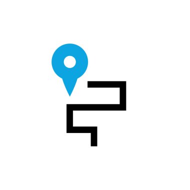 yön simgesi, vektör illüstrasyonu 