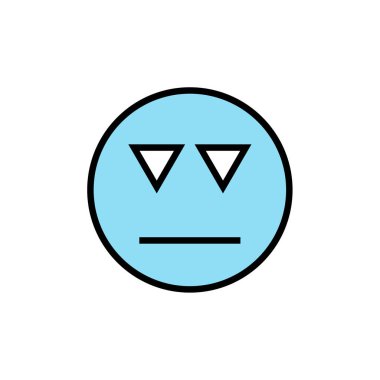 üzgün yüz simgesi, vektör illüstrasyonu 