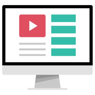 video simgesi vektör illüstrasyonu 